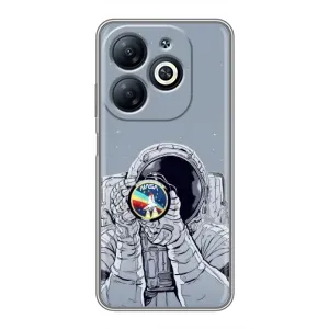 Чехол NASA для Infinix Smart 8 (AlphaPrint) (Космонавт фото)