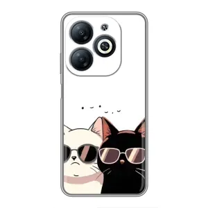 Чехол с рисунком кот на Infinix Smart 8 (Коты в очках)