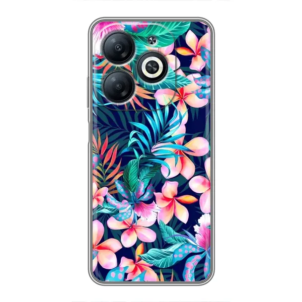 Чехол с принтом «Красочные цветы» для Infinix Smart 8