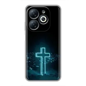 Християнські Чохли для Infinix Smart 8 (AlphaPrint) (Хрест і місто)