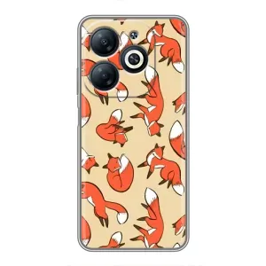 Чехлы с картинкой Лисички для Infinix Smart 8 (VPrint) (Лисички)