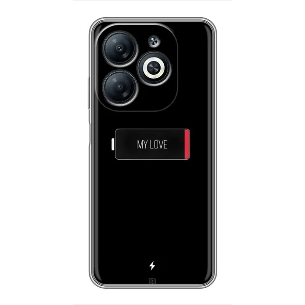 Чохол з принтом «Love battery» для Infinix Smart 8