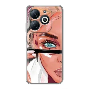 Чехол с печатью для Infinix Smart 8 - (Мода) (AlphaPrint) (Макияж)