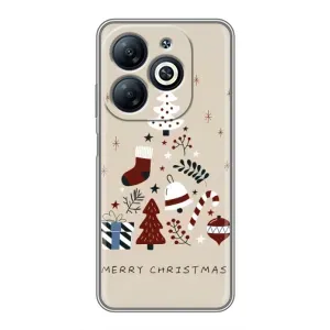Різдвяні, Святкові Чохли для Інфінікс Смарт 8 (Merry Christmas)