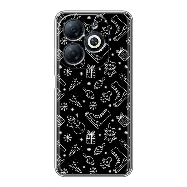 Чехол с принтом «Новогодний фон» для Infinix Smart 8
