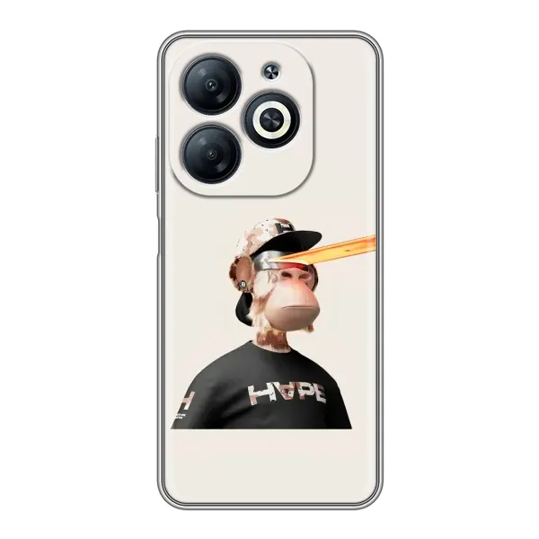 Чехол с принтом «обезьяна NFT в очках» для Infinix Smart 8