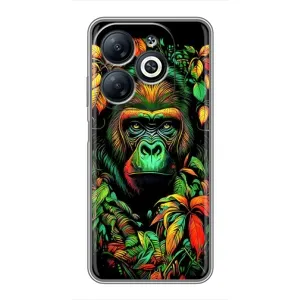 Чехол с Обезьянами Infinix Smart 8 - (AlphaPrint) (Обезьяна в тропиках)