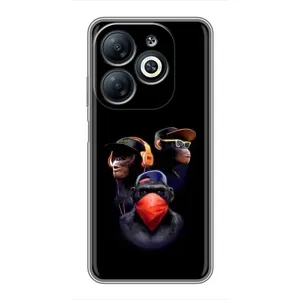 Чехол с Обезьянами Infinix Smart 8 - (AlphaPrint) (Три обезьяны)