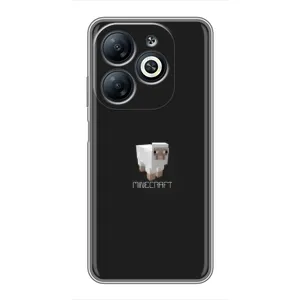 Чехол Майнкрафт на Infinix Smart 8 (AlphaPrint) Minecraft (Овечка Майнкрафт)