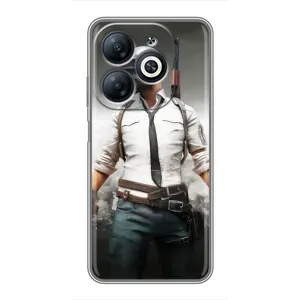 Чехол PUBG для Инфиникс Смарт 8 (AlphaPrint) (Пабг мен)