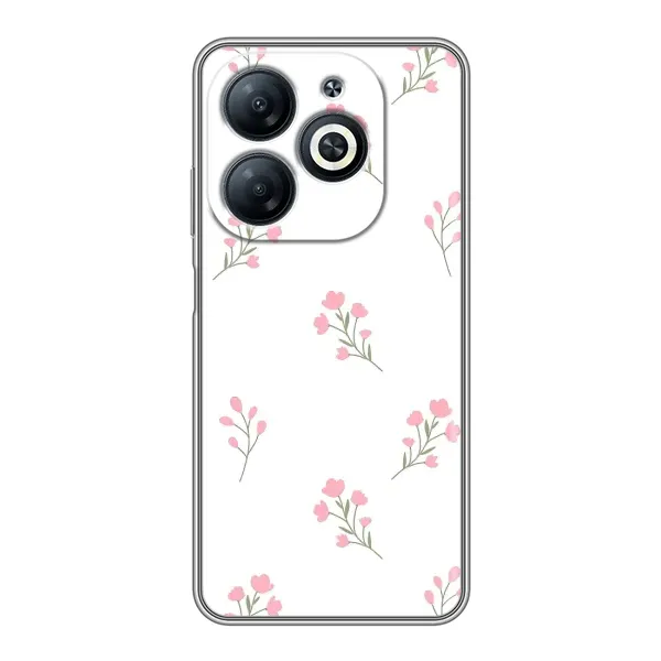 Чехол с принтом «Розовые цветы» для Infinix Smart 8