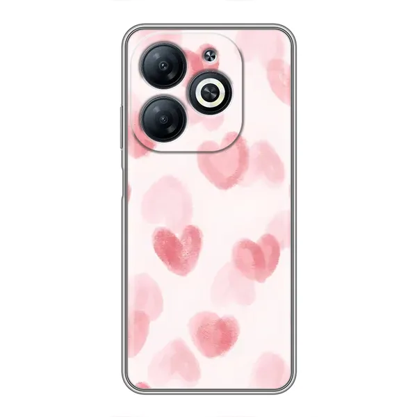 Чехол с принтом «Розовые сердечки» для Infinix Smart 8