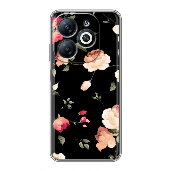 Чохол з принтом «Трояндочки» для Infinix Smart 8