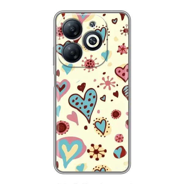 Чохол з принтом «Сердечки» для Infinix Smart 8