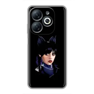 Чохли Венсдей на Infinix Smart 8 Уенсдей (AlphaPrint) (серйозна Венздей)