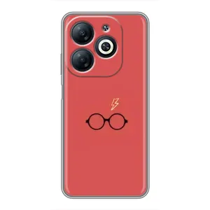 Чехлы с Гарри Поттером для Infinix Smart 8 (AlphaPrint) (шрам и очки)