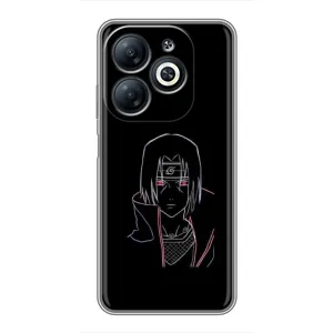 Чехлы на тему: Итачи Учиха для Infinix Smart 8 (AlphaPrint) (силуэт Итачи)