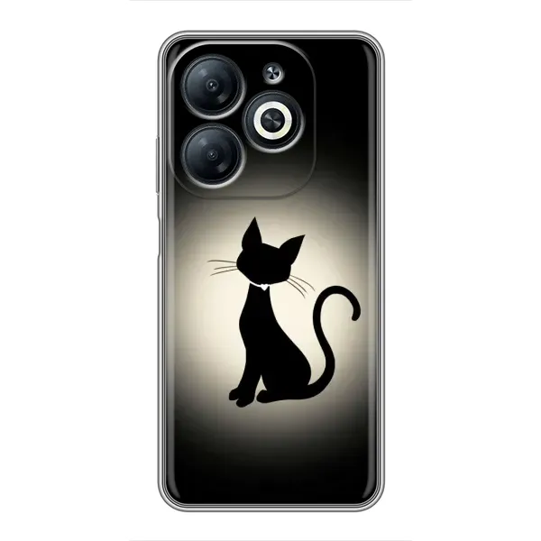 Чехол с принтом «Силуэт котика» для Infinix Smart 8