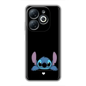 Чохол з принтом Стіч на Infinix Smart 8 (Стіч на чорному)