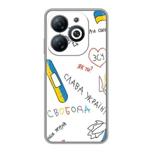Чохли (Доброго вечора, ми за України) для Інфінікс Смарт 8 (AlphaPrint) (Стикер)