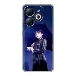 Чохли Венсдей на Infinix Smart 8 Уенсдей (AlphaPrint) (Венздей з парасолькою)