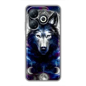 Защитные чехлы для Инфиникс Смарт 8 (AlphaPrint) (ХИТ продаж) ВОЛК (Волк)