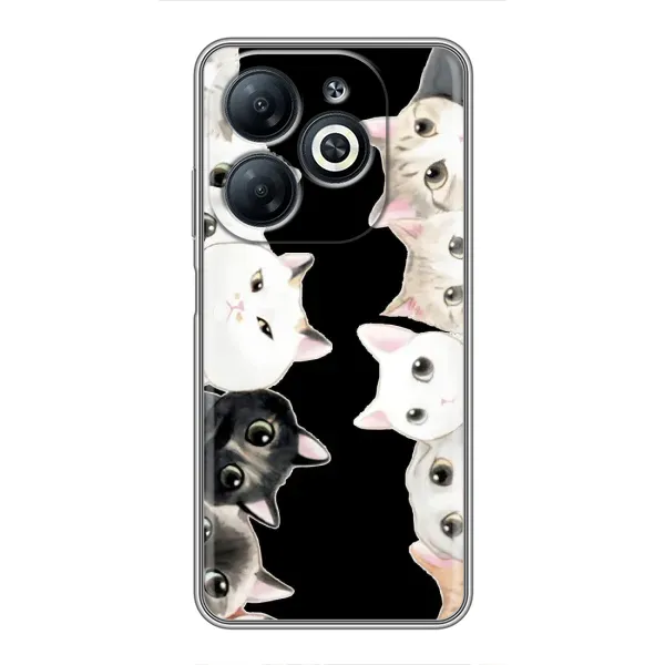 Чехол с принтом «Взгляд котов» для Infinix Smart 8