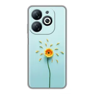 Чохли з квітами для Infinix Smart 8 (VPrint) (Жовта квітка)