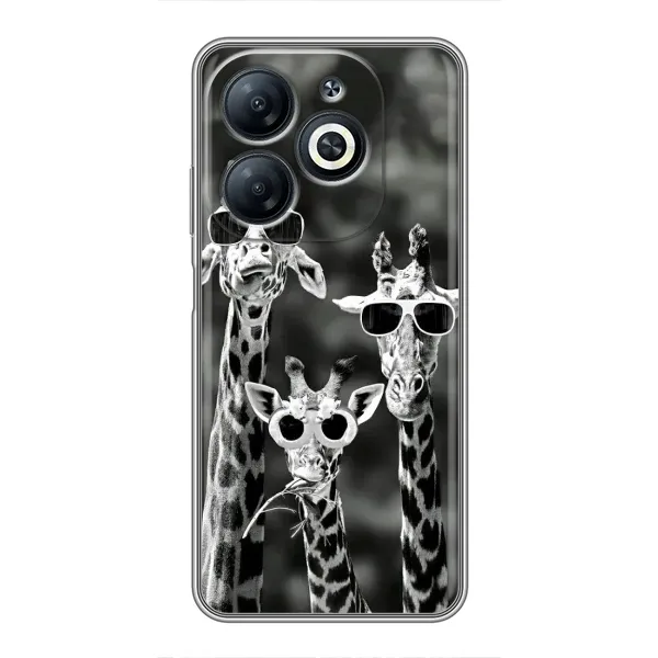Чехол с принтом «Жирафы в очках» для Infinix Smart 8 Чехол с принтом «Жирафы в очках» для Infinix Smart 8