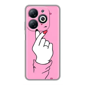 Чехол с принтом для Infinix Smart 8 (AlphaPrint - Знак сердечка) (Знак Love)