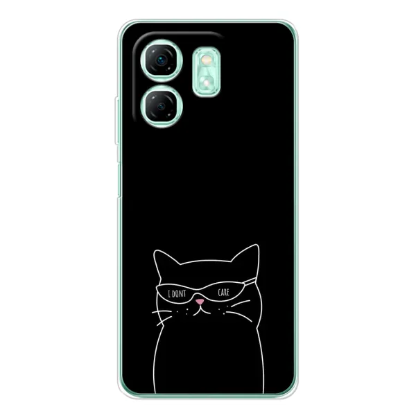 Чехол с принтом «Равнодушный кот» для Infinix Smart 9 Чехол с принтом «Равнодушный кот» для Infinix Smart 9