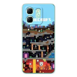 Чехол Майнкрафт на Infinix Smart 9 (AlphaPrint) Minecraft (фон Minecraft)