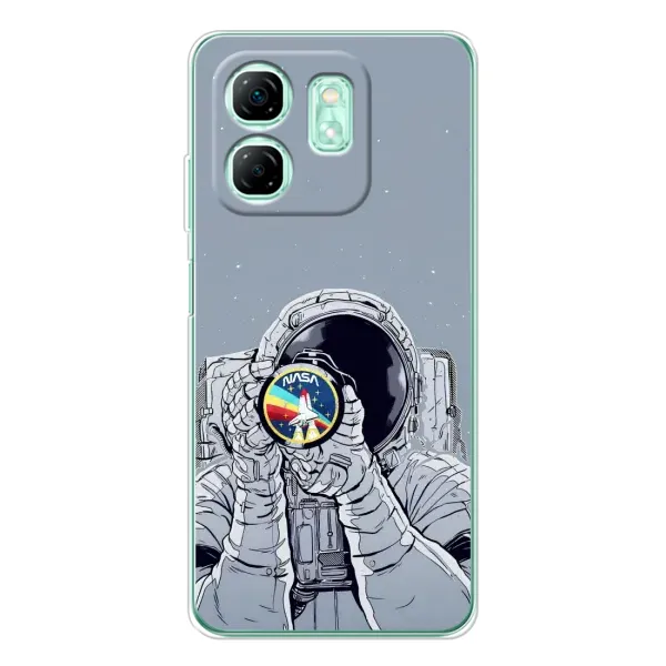 Чехол с принтом «Космонавт фото» для Infinix Smart 9