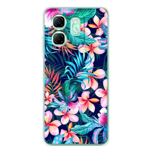 Чехол с принтом «Красочные цветы» для Infinix Smart 9