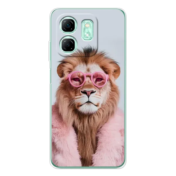 Чехол с принтом «Лев в очках» для Infinix Smart 9