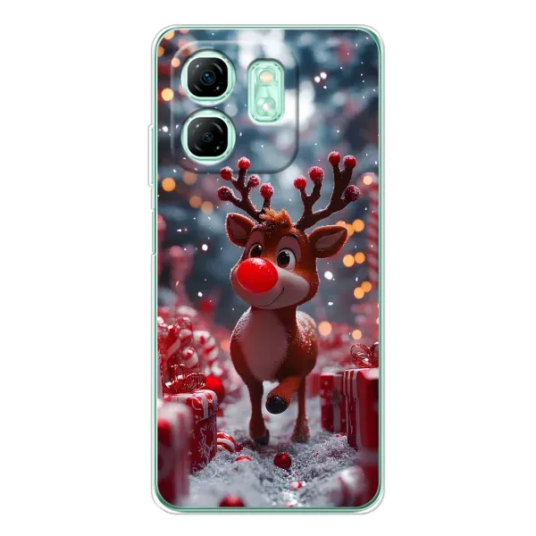 Чехол с принтом «Олень среди подарков» для Infinix Smart 9