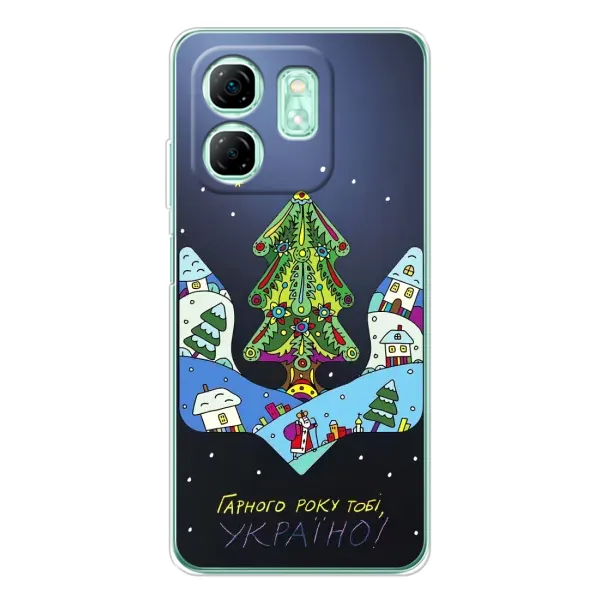 Чехол с принтом «Рождественский герб» для Infinix Smart 9
