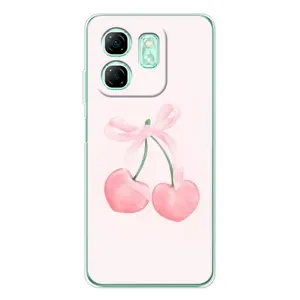 Чехол с розовым рисунком для Infinix Smart 9 (Розовые вишни)