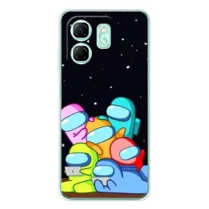 Чехол Амонг Ас для Infinix Smart 9 (AlphaPrint) (Скины в космосе)