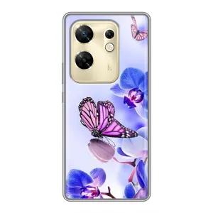 Чехлы с Цветами для Infinix Zero 30 (VPrint) (Бабочка на цветочке)