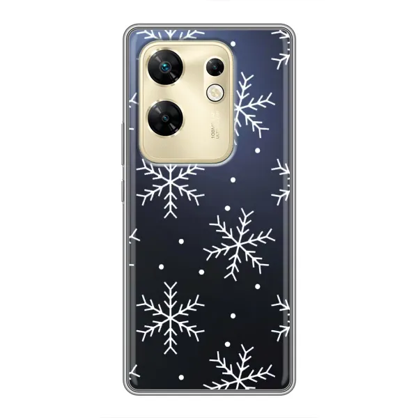Чехол с принтом «Белые снежинки» для Infinix Zero 30
