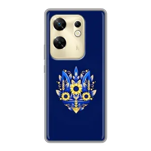 Чехлы для Infinix Zero 30 Укр. Символика (AlphaPrint) (Цветочный Герб)