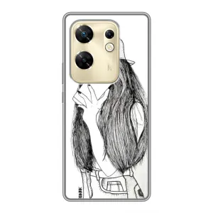 Чехол с печатью для Infinix Zero 30 - (Мода) (AlphaPrint) (Фото девочки)