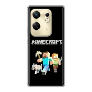 Чехол Майнкрафт на Infinix Zero 30 (AlphaPrint) Minecraft (герои Minecraft)