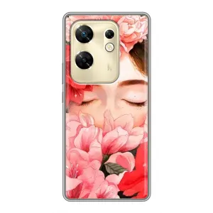 Чехлы (ART) Цветы на Infinix Zero 30 (VPrint) (Глаза в цветах)