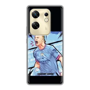 Чехлы с футболистом Ерлинг Холанд для Infinix Zero 30 (AlphaPrint) (гол Эрлинг Холланд)