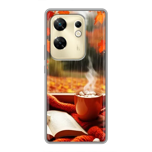 Чехол с принтом «Кофе и дождь» для Infinix Zero 30