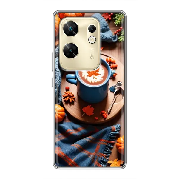 Чехол с принтом «Кофе и тыковки» для Infinix Zero 30