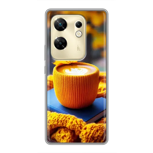 Чехол с принтом «Кофе на желтом пледе» для Infinix Zero 30