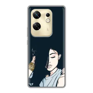 Чехол с печатью для Infinix Zero 30 - (Мода) (AlphaPrint) (Красивая девочка)